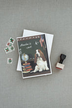 Load image into Gallery viewer, Basset Hound Teacher's Pet Greeting Cards -  Blank Note Cards – 8-Pack of Artist-Designed Cards with Envelopes