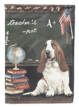 Load image into Gallery viewer, Basset Hound Teacher's Pet Garden Flag – Decorative Outdoor Yard Flag PPP3013GF