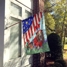 Load image into Gallery viewer, Basset Hound USA Flag Canvas House Size PPP3014CHF