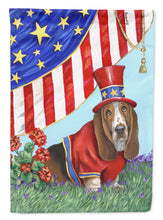 Load image into Gallery viewer, Basset Hound USA Flag Canvas House Size PPP3014CHF