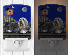 Load image into Gallery viewer, Bearded Collie Moon shine Ceramic Night Light PPP3018CNL