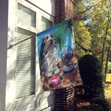 Load image into Gallery viewer, Bearded Collie Cool Summer Flag Canvas House Size PPP3019CHF