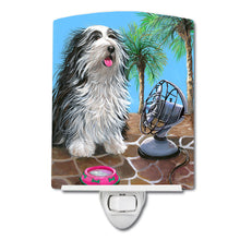 Load image into Gallery viewer, Bearded Collie Cool Summer Ceramic Night Light PPP3019CNL