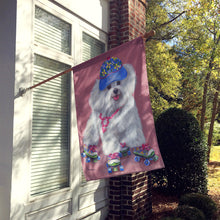 Load image into Gallery viewer, Bichon Frise Girls do it Better Flag Canvas House Size PPP3021CHF