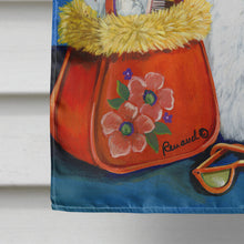 Load image into Gallery viewer, Bichon Frise Mademoiselle Flag Canvas House Size PPP3023CHF
