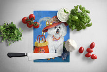 Load image into Gallery viewer, Bichon Frise Mademoiselle Glass Cutting Boards – Durable, Decorative Kitchen Art Large PPP3023LCB