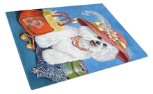 Load image into Gallery viewer, Bichon Frise Mademoiselle Glass Cutting Boards – Durable, Decorative Kitchen Art Large PPP3023LCB