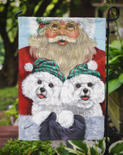 Load image into Gallery viewer, Bichon Frise Santa Christmas Garden Flag – Decorative Outdoor Yard Flag PPP3024GF