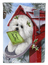Load image into Gallery viewer, Bichon Frise Santa's List Christmas Garden Flag – Decorative Outdoor Yard Flag PPP3025GF