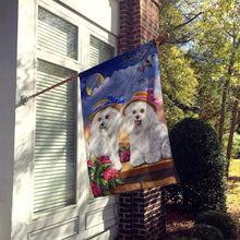 Load image into Gallery viewer, Bichon Frise Soulmates Flag Canvas House Size PPP3026CHF