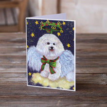 Load image into Gallery viewer, Bichon Frise Christmas Angel Greeting Cards -  Blank Note Cards – 8-Pack of Artist-Designed Cards with Envelopes