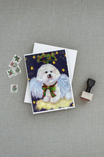 Load image into Gallery viewer, Bichon Frise Christmas Angel Greeting Cards -  Blank Note Cards – 8-Pack of Artist-Designed Cards with Envelopes