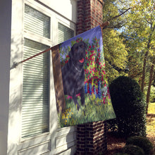Load image into Gallery viewer, Black Labrador Retriever Flag Canvas House Size PPP3028CHF
