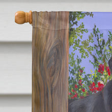 Load image into Gallery viewer, Black Labrador Retriever Flag Canvas House Size PPP3028CHF