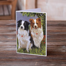 Load image into Gallery viewer, Border Collie Patrol Greeting Cards -  Blank Note Cards – 8-Pack of Artist-Designed Cards with Envelopes