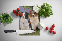 Load image into Gallery viewer, Border Collie Patrol Glass Cutting Boards – Durable, Decorative Kitchen Art Large PPP3029LCB
