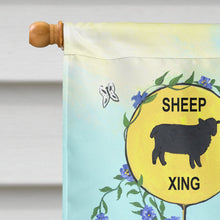 Load image into Gallery viewer, Border Collie Crossing Flag Canvas House Size PPP3030CHF