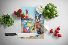 Load image into Gallery viewer, Boston Terrier Beach Baby Glass Cutting Boards – Durable, Decorative Kitchen Art Large PPP3032LCB