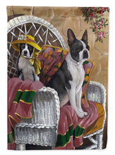 Load image into Gallery viewer, Boston Terrier Patio Gems Flag Canvas House Size PPP3036CHF