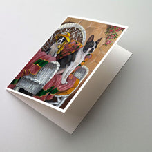 Load image into Gallery viewer, Boston Terrier Patio Gems Greeting Cards -  Blank Note Cards – 8-Pack of Artist-Designed Cards with Envelopes