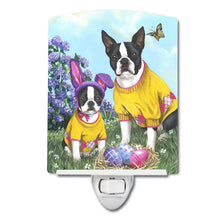 Load image into Gallery viewer, Boston Terrier Easter Bunny Ceramic Night Light PPP3037CNL