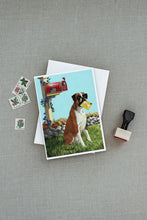 Load image into Gallery viewer, Boxer Got Mail Greeting Cards -  Blank Note Cards – 8-Pack of Artist-Designed Cards with Envelopes