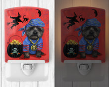 Load image into Gallery viewer, Cairn Terrier Black Pirate Halloween Ceramic Night Light PPP3044CNL