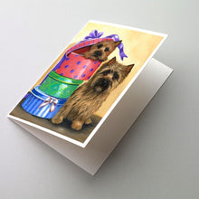 Load image into Gallery viewer, Cairn Terrier Boudoir Greeting Cards -  Blank Note Cards – 8-Pack of Artist-Designed Cards with Envelopes
