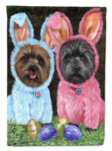 Load image into Gallery viewer, Cairn Terrier Easter Bunnies Flag Canvas House Size PPP3046CHF