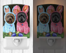 Load image into Gallery viewer, Cairn Terrier Easter Bunnies Ceramic Night Light PPP3046CNL