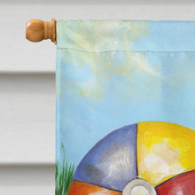 Load image into Gallery viewer, Cairn Terrier At the Beach Flag Canvas House Size PPP3048CHF