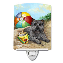 Load image into Gallery viewer, Cairn Terrier At the Beach Ceramic Night Light PPP3048CNL