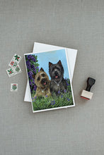 Load image into Gallery viewer, Cairn Terrier Donation Greeting Cards -  Blank Note Cards – 8-Pack of Artist-Designed Cards with Envelopes