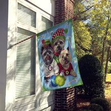 Load image into Gallery viewer, Cairn Terrier Christmas Elves Flag Canvas House Size PPP3050CHF