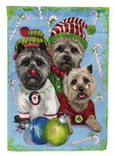 Load image into Gallery viewer, Cairn Terrier Christmas Elves Flag Canvas House Size PPP3050CHF
