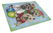 Load image into Gallery viewer, Cairn Terrier Christmas Elves Glass Cutting Boards – Durable, Decorative Kitchen Art Large PPP3050LCB