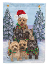 Load image into Gallery viewer, Cairn Terrier Christmas Family Tree Flag Canvas House Size PPP3051CHF