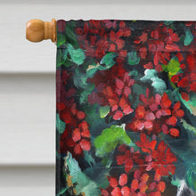 Load image into Gallery viewer, Cairn Terrier Geraniums Flag Canvas House Size PPP3052CHF