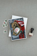 Load image into Gallery viewer, Cairn Terrier Christmas Letter to Santa Greeting Cards -  Blank Note Cards – 8-Pack of Artist-Designed Cards with Envelopes