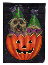 Load image into Gallery viewer, Cairn Terrier Halloween PeekaBoo Flag Canvas House Size PPP3056CHF