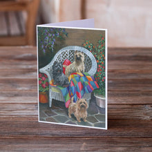 Load image into Gallery viewer, Cairn Terrier Trio Greeting Cards -  Blank Note Cards – 8-Pack of Artist-Designed Cards with Envelopes