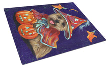 Load image into Gallery viewer, Cairn Terrier Halloween Witch Glass Cutting Boards – Durable, Decorative Kitchen Art Large PPP3061LCB
