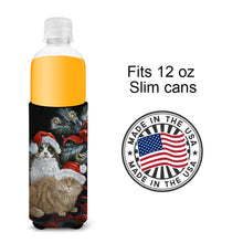 Load image into Gallery viewer, Cat Kitty Glitter Christmas  Hugger for slim cans PPP3062MUK