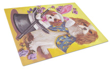 Load image into Gallery viewer, Cavalier Spaniel Easter Magic Glass Cutting Boards – Durable, Decorative Kitchen Art Large PPP3065LCB