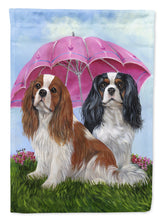 Load image into Gallery viewer, Cavalier Spaniel Royal Subjects Flag Canvas House Size PPP3066CHF