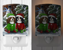 Load image into Gallery viewer, Cavalier Spaniel Snowman Christmas Ceramic Night Light PPP3067CNL