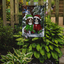 Load image into Gallery viewer, Cavalier Spaniel Snowman Christmas Garden Flag – Decorative Outdoor Yard Flag PPP3067GF