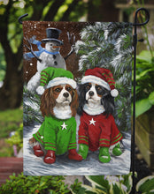 Load image into Gallery viewer, Cavalier Spaniel Snowman Christmas Garden Flag – Decorative Outdoor Yard Flag PPP3067GF