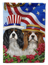 Load image into Gallery viewer, Cavalier Spaniel USA Flag Canvas House Size PPP3069CHF