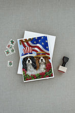Load image into Gallery viewer, Cavalier Spaniel USA Greeting Cards -  Blank Note Cards – 8-Pack of Artist-Designed Cards with Envelopes